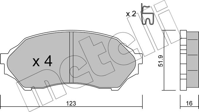 Тормозные колодки Metelli. Артикул 22-0387-0