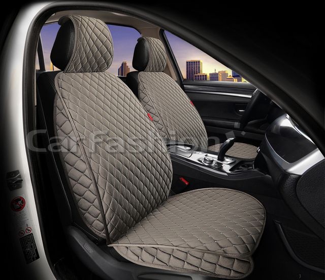 Накидки универсальные CarFashion Sokol Front на передние сидения авто, цвет Серый/Серый/Серый. Артикул 26220