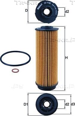 Масляный фильтр Mahle для BMW 4 G22, G23 2020-2026. Артикул OX 1146D