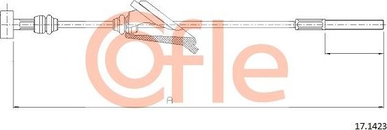 Трос ручника (тросик ручного тормоза) Cofle. Артикул 92.17.1423