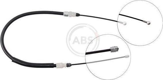 Трос ручника (тросик ручного тормоза) ABS для Peugeot 607 I 2000-2011. Артикул K19747