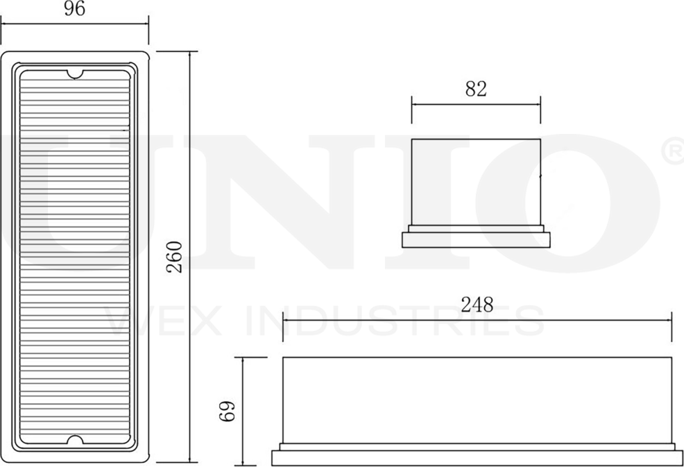 Фильтр воздушный (Unio). Артикул FLT-10070