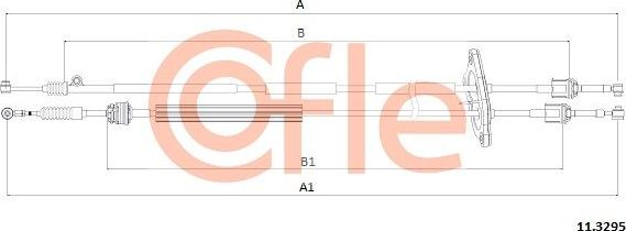 Трос переключения передач КПП Cofle. Артикул 92.11.3295