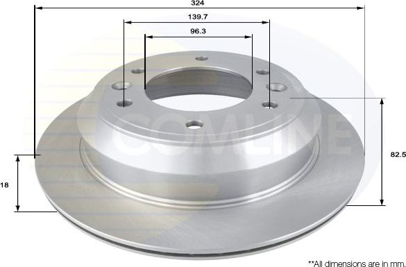 Тормозной диск Comline COATED. Артикул ADC2413V