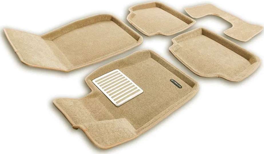 Коврики текстильные Euromat 3D Lux для салона BMW 3 F30 X-Drive 2012-2019 БЕЖЕВЫЕ. Артикул EM3D-001223T