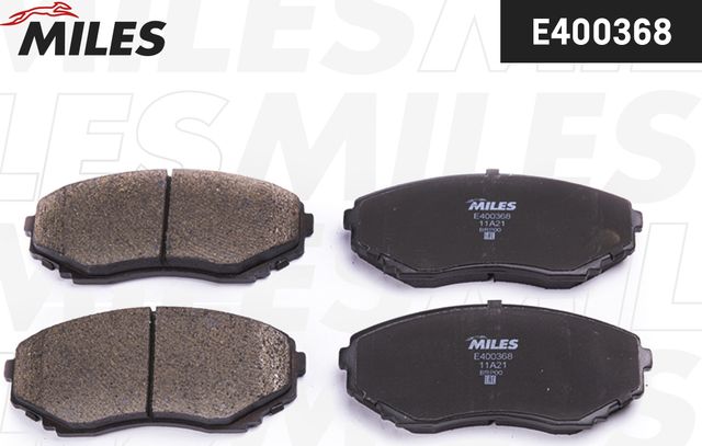 Тормозные колодки Miles (Low-Metallic) передние для Mazda MPV I (LV) 1996-1999. Артикул E400368