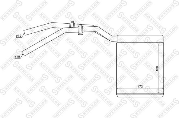 Радиатор отопителя (печки) Stellox для Ford Focus II 2004-2012. Артикул 10-35137-SX