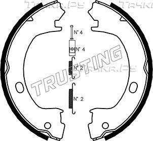 Тормозные колодки (стояночная тормозная система) Trusting задние для Chrysler Cirrus 1994-2000. Артикул 023.006K