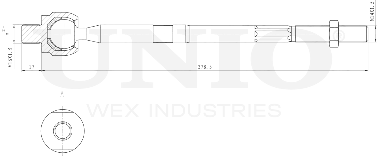 Тяга рулевая (Unio). Артикул SSP-30097