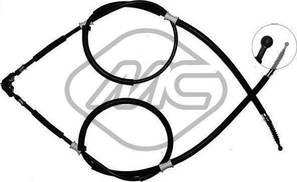 Трос ручника (тросик ручного тормоза) Metalcaucho. Артикул 82541