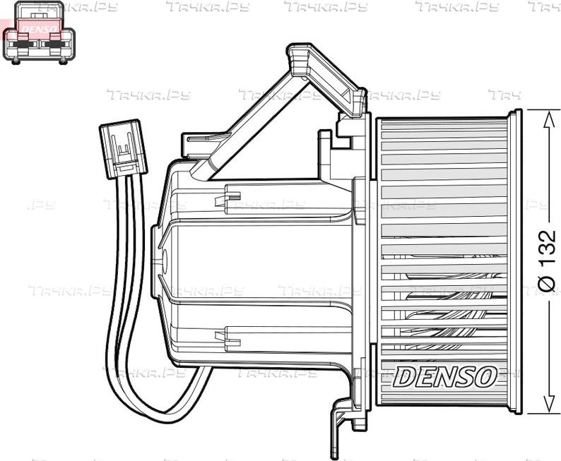 Вентилятор, мотор печки (отопителя) салона Denso. Артикул DEA02008