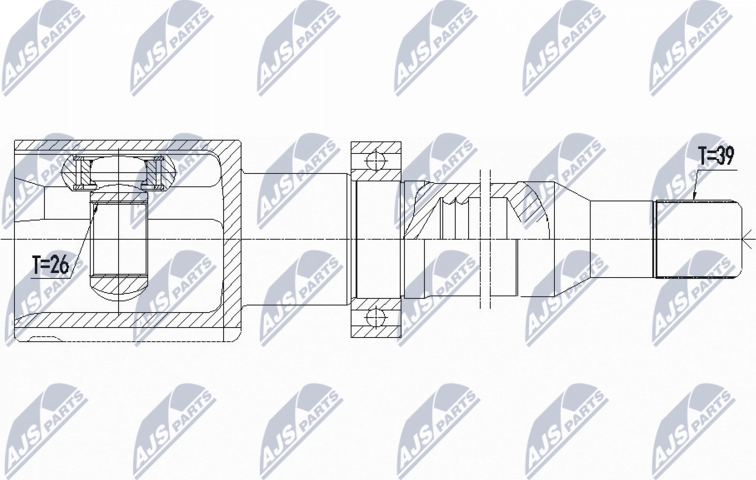 Шрус внутренний (граната) NTY. Артикул NPW-VV-081