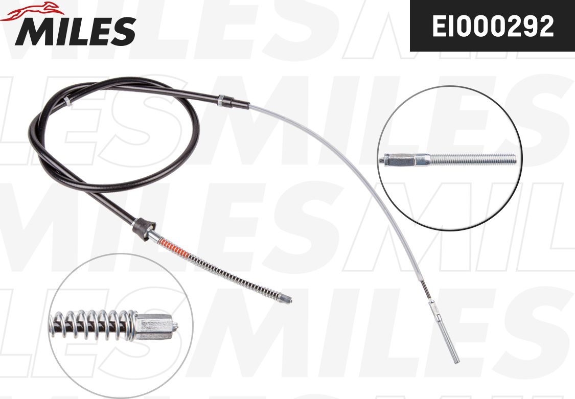 Трос ручника (тросик ручного тормоза) Miles. Артикул EI000292