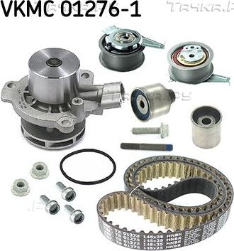 Помпа (водяной насос) с комплектом ремня ГРМ SKF. Артикул VKMC 01276-1