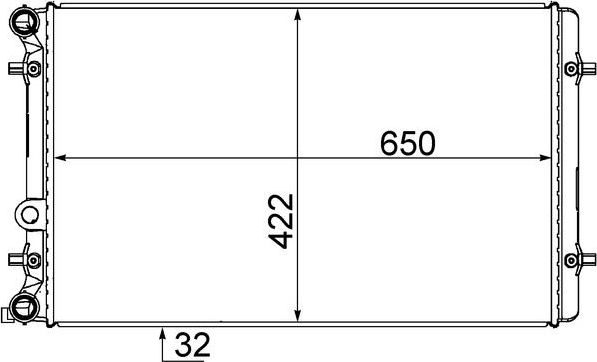 Радиатор охлаждения двигателя Mahle Behr. Артикул CR 769 000S