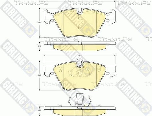 Тормозные колодки Girling передние для BMW Z4 II (E89) 2009-2016. Артикул 6115592