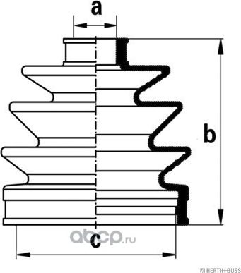 Пыльник NISSAN ШРУСа (наруж.) CHERRY 3, SUNNY 3 (Jakoparts). Артикул J2861004