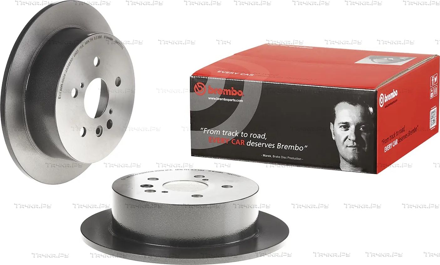 Тормозной диск Brembo UV Coated задний для Toyota Harrier II (XU30) 2003-2013. Артикул 08.A111.11