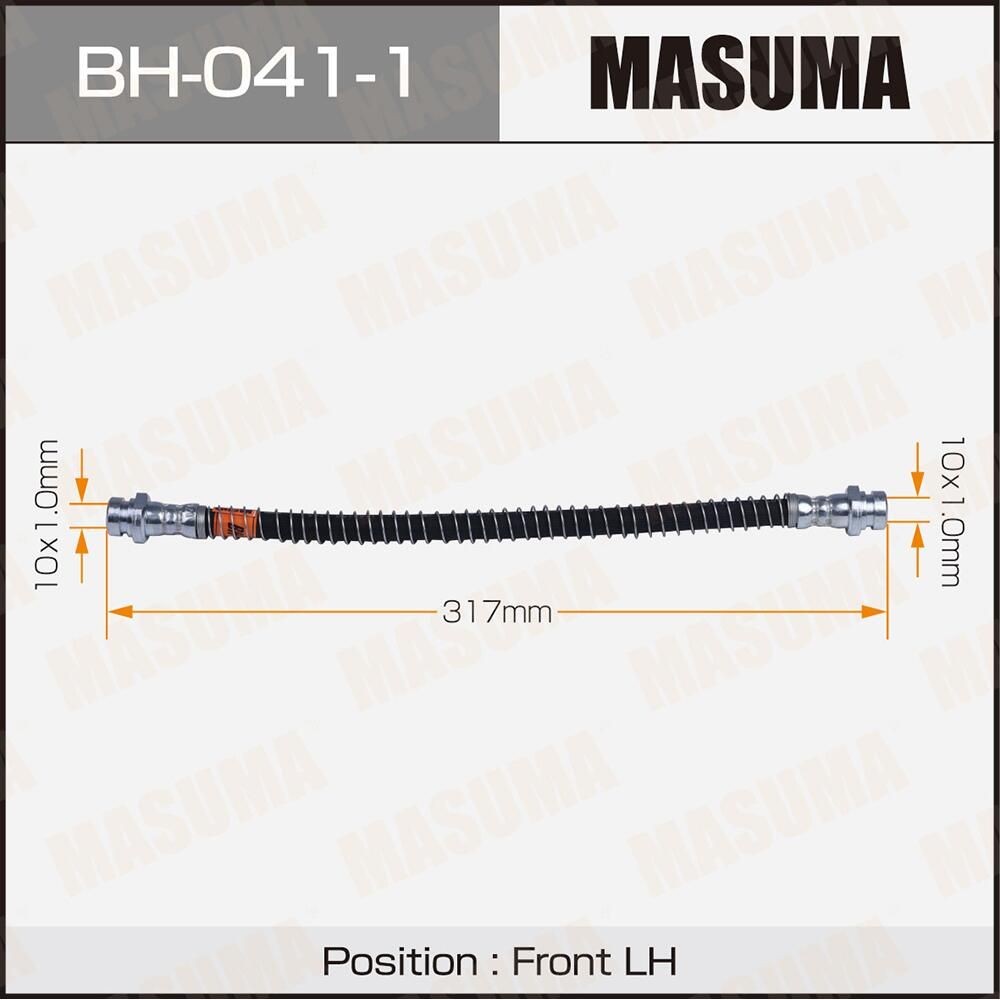 Тормозной шланг Masuma передний/задний правый/левый для Mitsubishi Eclipse I 1991-1995. Артикул BH-041-1