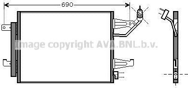 Радиатор кондиционера (конденсатор) AVA (алюминий). Артикул MTA5177D