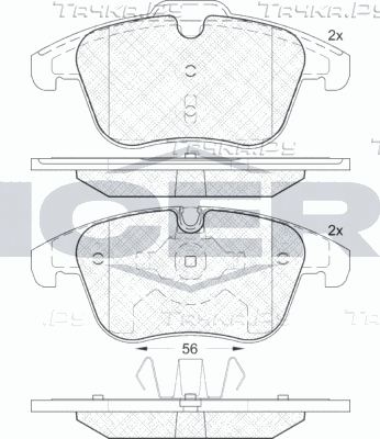 Тормозные колодки Icer передние для Peugeot 407 2004-2011. Артикул 181886