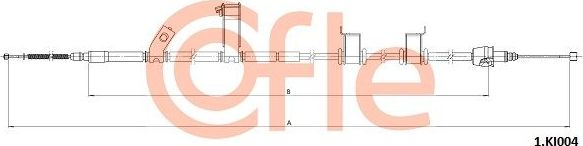 Трос ручника (тросик ручного тормоза) Cofle. Артикул 92.1.KI004