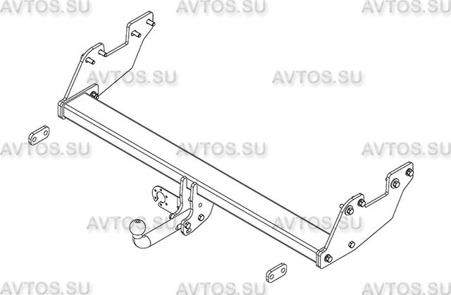 Фаркоп AvtoS для Toyota Hilux VIII 2015-2026. Артикул TY 40