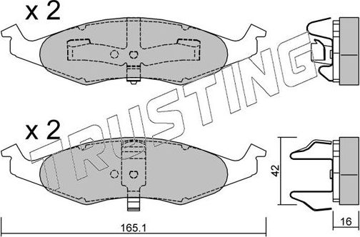 Тормозные колодки Trusting. Артикул 729.0