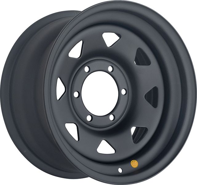 Колёсный диск OFF-ROAD Wheels усиленный стальной черный матовый 5x139,7 8xR16 d110 ET0 (треуг. мелкий) для ГАЗ Соболь 1998-2026. Артикул 1680-53910MB-0A17