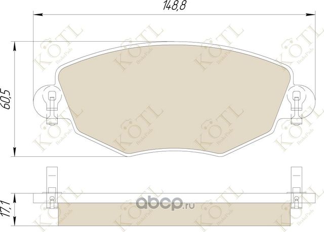 Колодки тормозные передние FORD MONDEO III JAGUAR X-TYPE I (Kotl). Артикул 1434kt