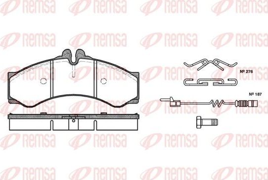 Тормозные колодки Remsa передние для Volkswagen LT II 1996-2006. Артикул 0614.02