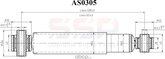 Амортизатор 349078 5621002 (SSP). Артикул AS0305