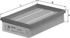 Воздушный фильтр Mahle для Ford Fiesta II 1994-1995. Артикул LX 624