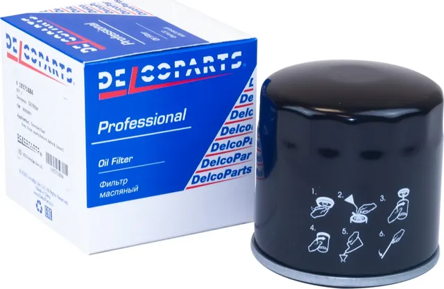 Фильтр масляный двигателя Opel ASTRA H  ZAFIRA B  CORSA C  Chevrolet AVEO (T250)  CRUZE  LACETTI (Delcoparts). Артикул 19371884