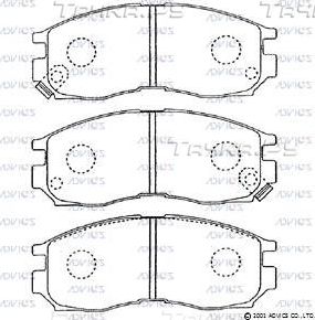 Тормозные колодки Advics передние для Mitsubishi Carisma I 1999-2006. Артикул SN801P