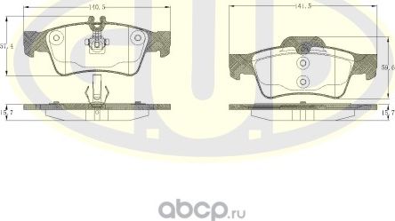 Тормозные колодки G.U.D.. Артикул GBP099100
