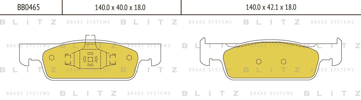 Колодки тормозные дисковые передние Renault Clio IV/Logan II/Sandero II 2012 (Blitz). Артикул BB0465
