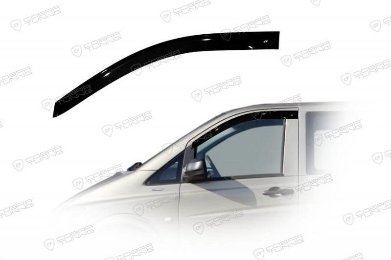 Дефлекторы окон Cobra Tuning для Mercedes Benz Vito (W639) 2002-2014 серия EuroStandard. Артикул ME30302