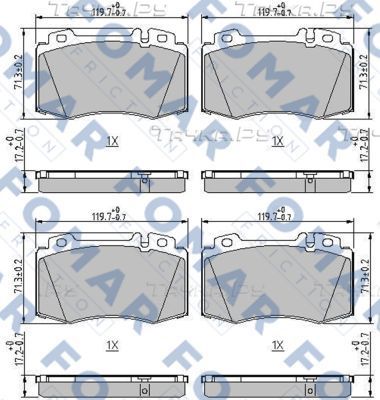 Тормозные колодки Fomar. Артикул FO 694181