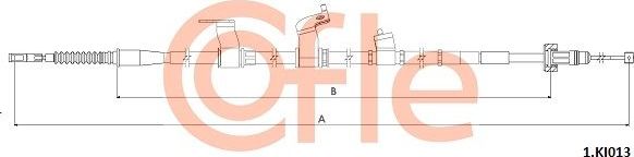 Трос ручника (тросик ручного тормоза) Cofle задний правый для Kia Picanto II 2011-2017. Артикул 92.1.KI013