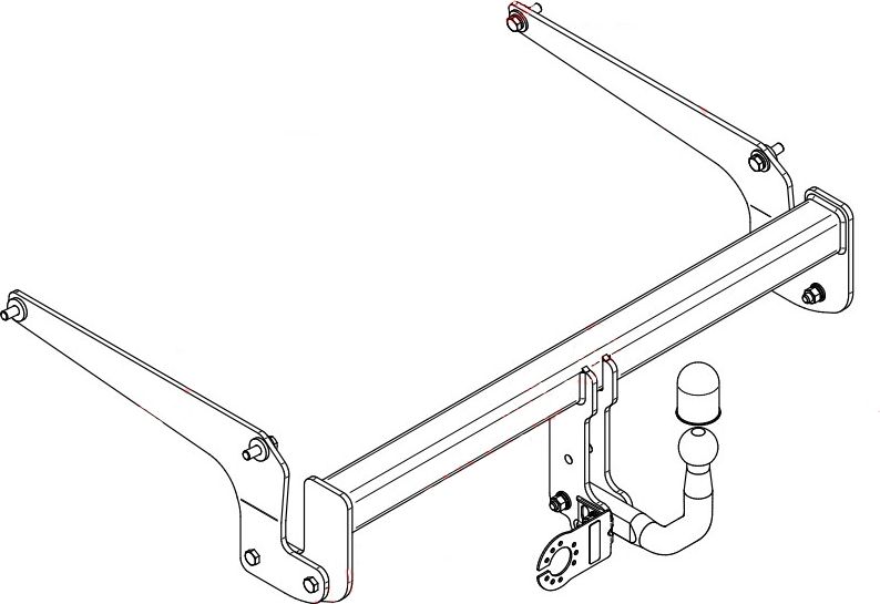 Фаркоп Steinhof для Toyota Camry 70 (V70, XV70) седан (XV70) 2017-2026. Артикул T-154