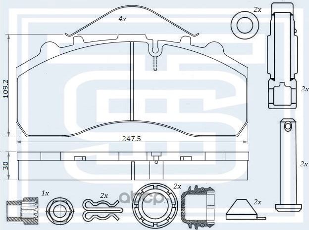 Колодки тормозные перед./зад (Starke). Артикул 172699