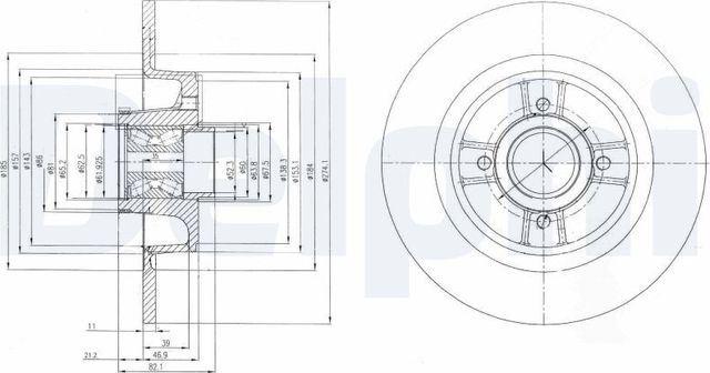 Тормозной диск Delphi для Renault Megane I 1998-2003. Артикул BG9029RS
