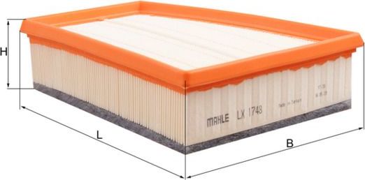 Воздушный фильтр Mahle-Knecht. Артикул LX 1748