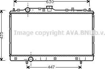 Радиатор охлаждения двигателя AVA для Mitsubishi Lancer VII 1995-2003. Артикул MT2113