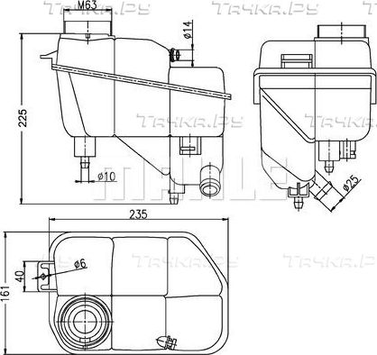 Расширительный бачок Mahle Behr. Артикул CRT 202 000S