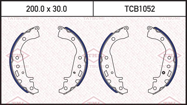 Колодки тормозные TOYOTA YARIS 99- задн. (Tatsumi). Артикул TCB1052