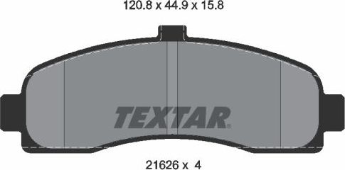 Тормозные колодки Textar. Артикул 2162601