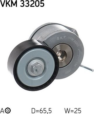 Натяжной ролик (натяжитель) приводного поликлинового ремня SKF. Артикул VKM 33205