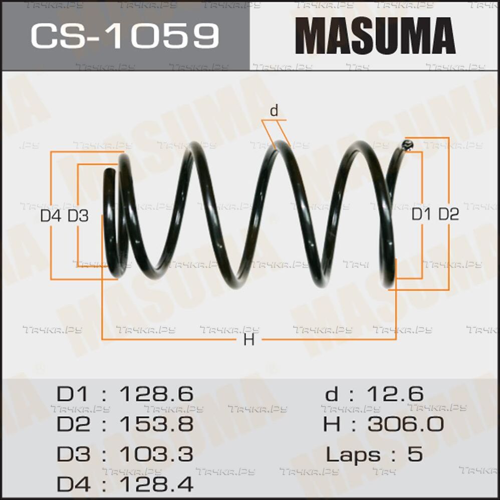 Пружина подвески Masuma передняя правая/левая для Toyota Probox I 2002-2014. Артикул CS-1059